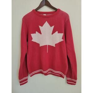 Canada Cotton Blend Knit Sweater Sz M